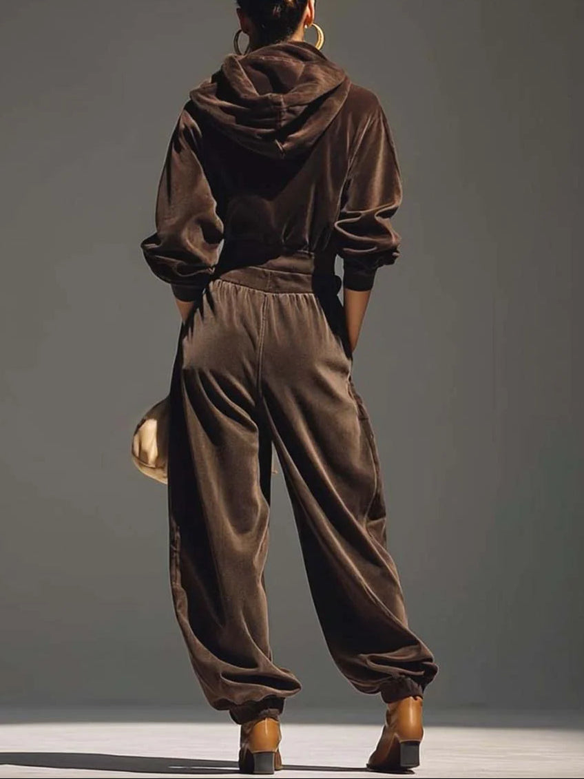 Luxe Velvet 2-Piece Fall & Winter Outfit Set