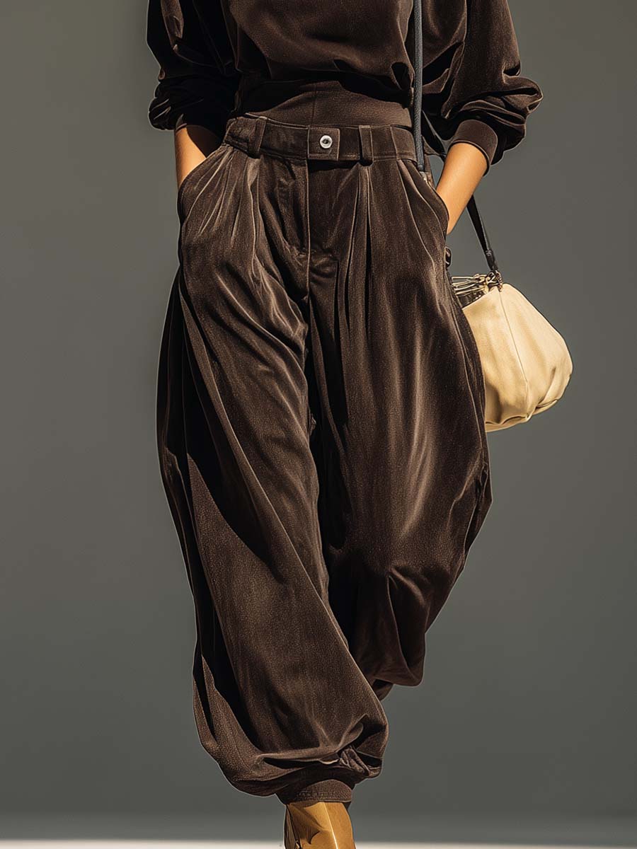 Luxe Velvet 2-Piece Fall & Winter Outfit Set