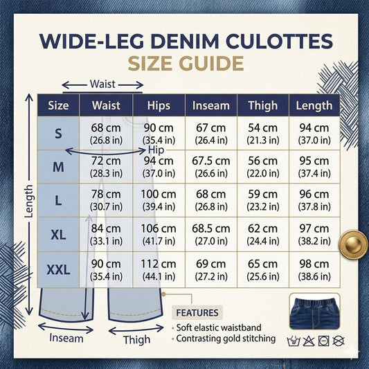 Women's Pull-On Wide-Leg Cropped Denim Jeans